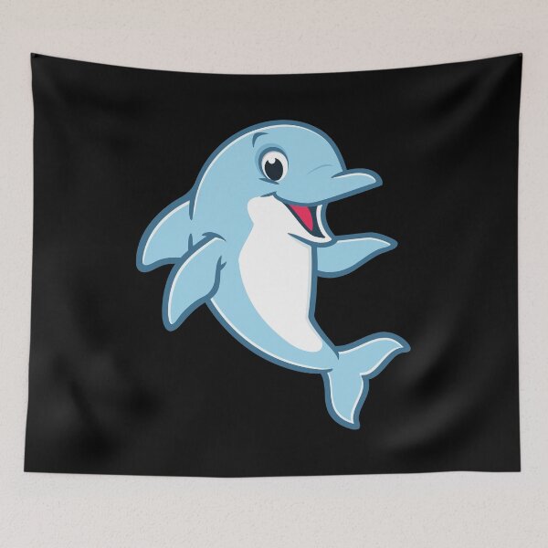 Item preview, Dolphin Cartoon Art Design Draw Street Art 1 designed and sold by BK-Fishing.
