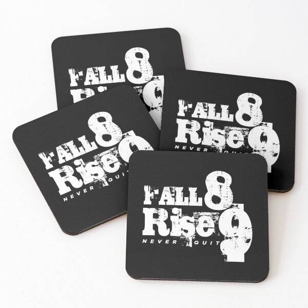 Item preview, Fall eight times, rise nine quote No1 white designed and sold by angelisart.