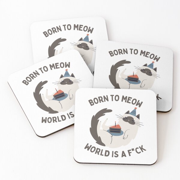 Item preview, Born to die world is a fuck (cat version)   designed and sold by OddDuckShop.