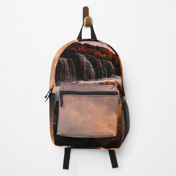 Item preview, Waterfall Lake in Autumn Forest designed and sold by ArtMadeByAI.