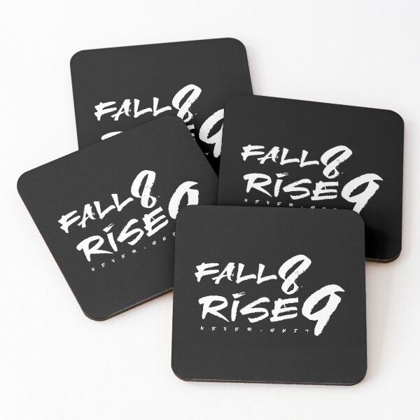 Item preview, Fall eight times, rise nine quote No3 white designed and sold by angelisart.