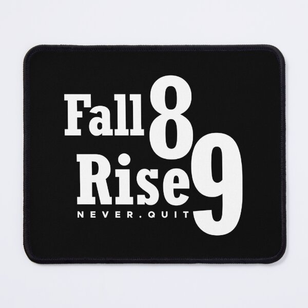 Item preview, Fall eight times, rise nine quote No4 white designed and sold by angelisart.