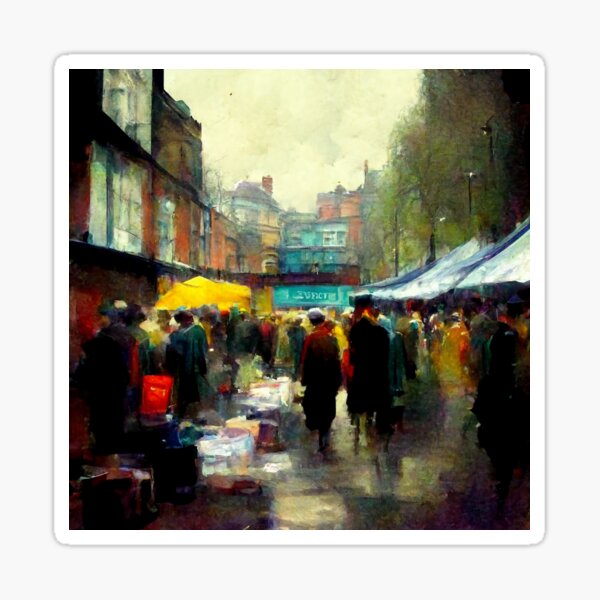 Vista previa del artículo con la obra «Mercado callejero de Londres de BangoJetty», diseñado y vendido por BangoJetty.