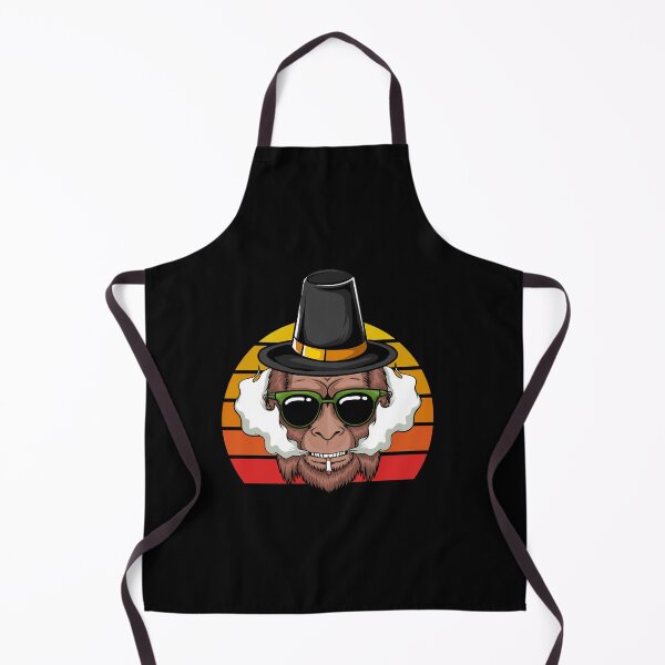 Item preview, Smoking a cigarette Bigfoot wearing hat thanksgiving designed and sold by Mac Store.