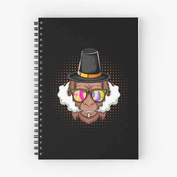 Item preview, Smoking a cigarette Bigfoot wearing hat thanksgiving  designed and sold by Mac Store.