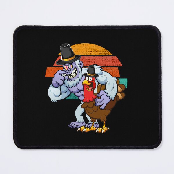 Item preview, Bigfoot wearing hat thanksgiving Tie dye turkey vintage designed and sold by Mac Store.