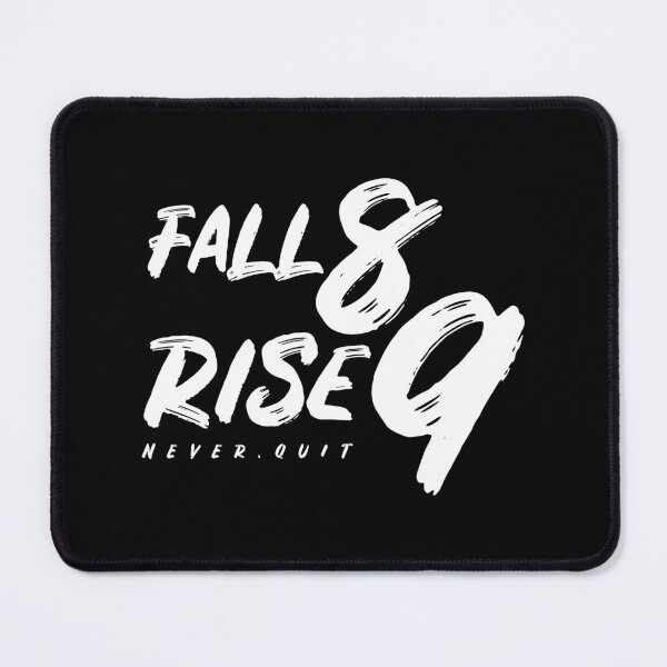 Item preview, Fall eight times, rise nine quote No5 white designed and sold by angelisart.