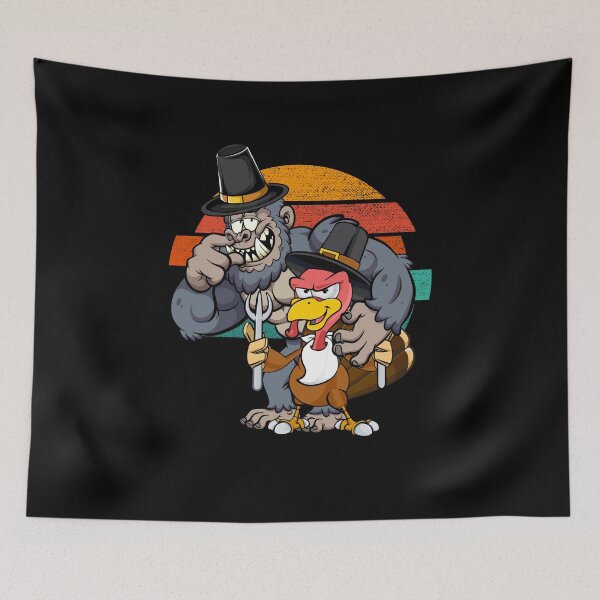 Item preview, Funny Bigfoot wearing hat thanksgiving day Turkey vintage designed and sold by Mac Store.