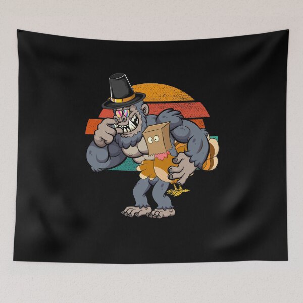 Item preview, Funny Bigfoot wearing hat thanksgiving day Turkey vintage designed and sold by Mac Store.