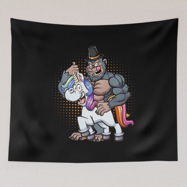 Item preview, Funny Bigfoot wearing hat thanksgiving day with Unicorn designed and sold by Mac Store.