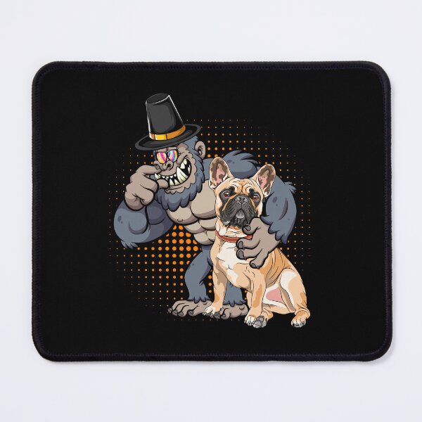 Item preview, Funny Bigfoot wearing hat thanksgiving day with Bulldog designed and sold by Mac Store.