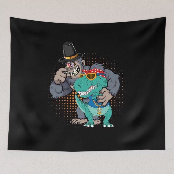 Item preview, Funny Bigfoot wearing hat thanksgiving day with Dinosaur designed and sold by Mac Store.