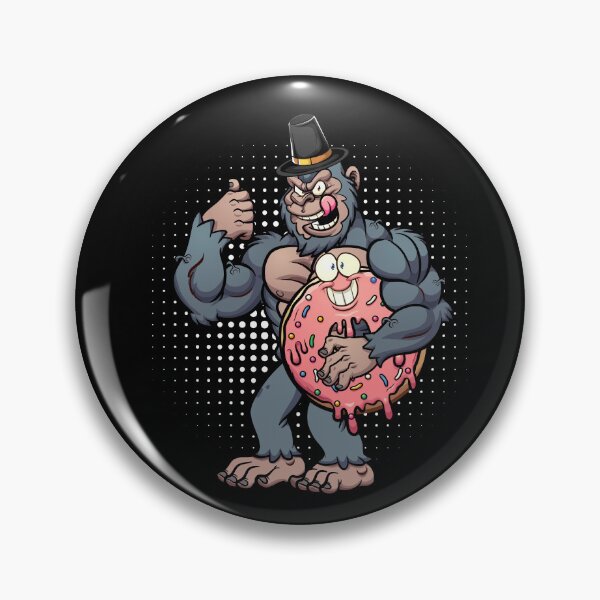Item preview, Funny Bigfoot wearing hat thanksgiving day with Donut designed and sold by Mac Store.