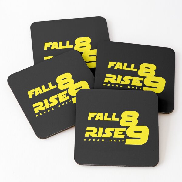 Item preview, Fall eight times, rise nine quote No6 yellow designed and sold by angelisart.