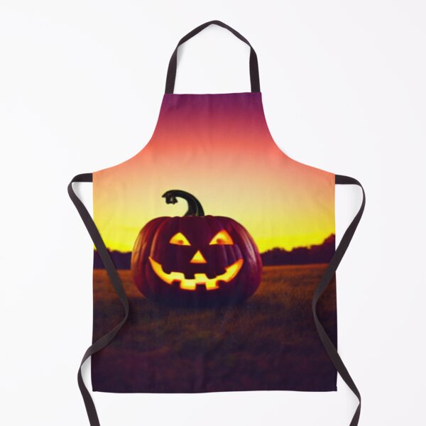 Item preview, Cheerful pumpkin lantern on sunset background designed and sold by ErisMerch.