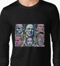 Gangsters painting movie Goodfellas Godfather Casino Scarface Sopranos Long Sleeve T-Shirt