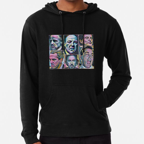 Gangsters painting movie Goodfellas Godfather Casino Scarface Sopranos Lightweight Hoodie