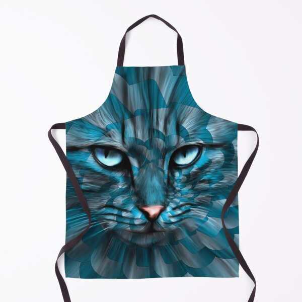Item preview, Blue Abstract Cat - Fine Art designed and sold by LenaKiagia.