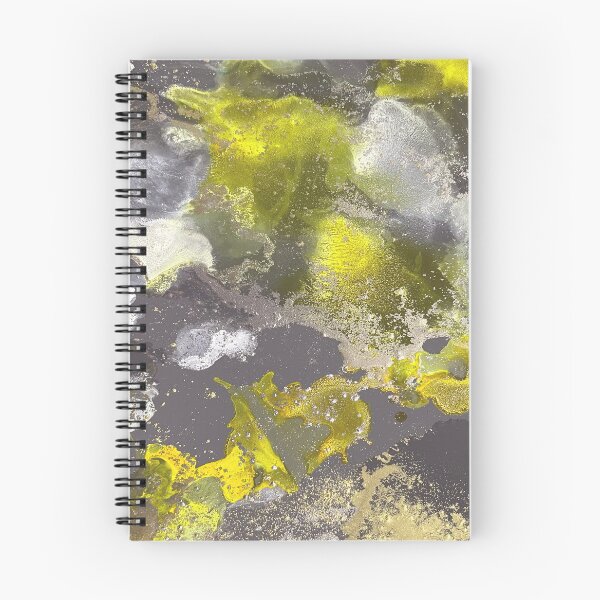 Item preview, Lemon Yellow and Charcoal with Gold Lustre Alcohol Ink designed and sold by Jenie Yolland.