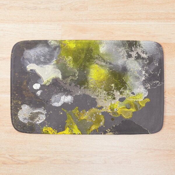 Item preview, Lemon Yellow and Charcoal with Gold Lustre Alcohol Ink designed and sold by Jenie Yolland.
