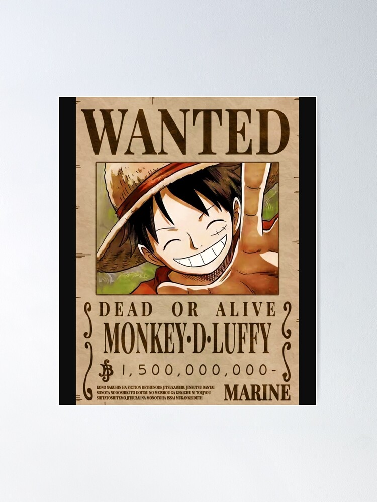 Poster One Piece - Wanted Monkey D. Luffy | Wall Art, Gifts & Merchandise 