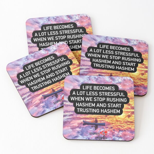 Item preview, Life becomes a lot less stressful when we stop rushing hashem and start trusting hashem designed and sold by Stories To Inspire - Motivational Jewish Quotes.