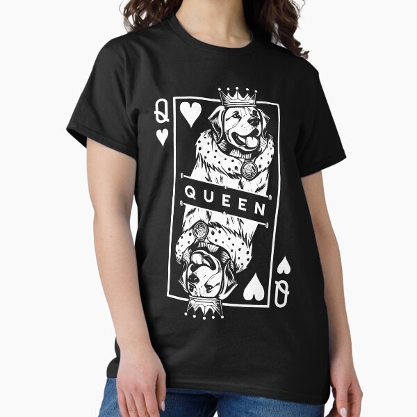 Vista previa del artículo con la obra «Golden Retriever Reina De Corazones Perro Naipes Arte Pop», diseñado y vendido por GrandeDuc.