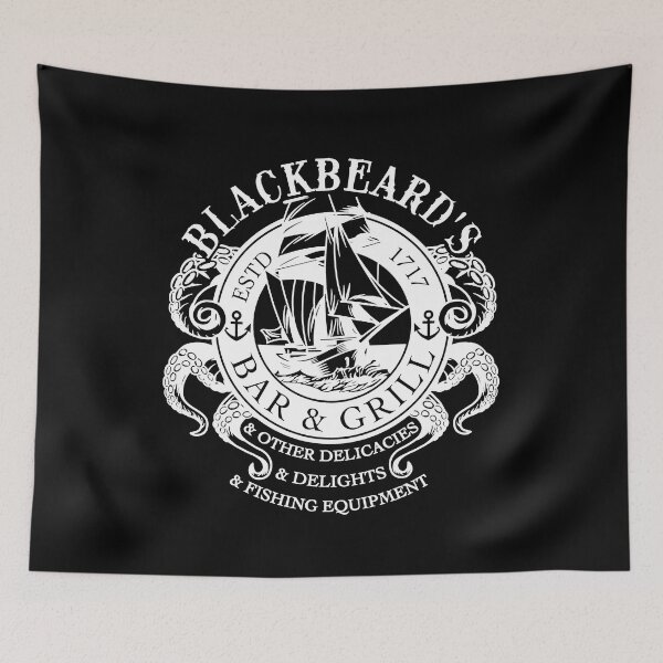 Item preview, Blackbeard's Bar and Grill, Other Delicacies & Deligh Black02 designed and sold by Pam2Thebone.