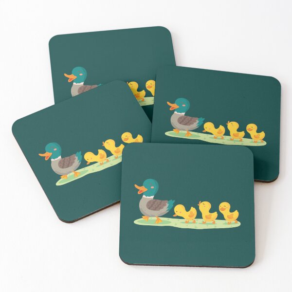 Item preview, love mama duck - Hand drawn mother duck and ducklings walking    designed and sold by coiledeggooa.