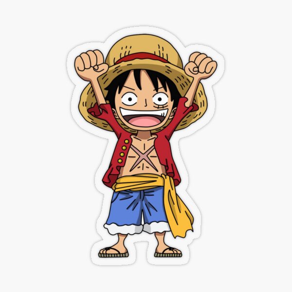 One Piece -- Luffy Chibi Anime Decal Sticker for Car/Truck/Laptop