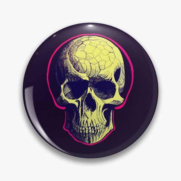 Item preview, Broken Pink Border Skull designed and sold by infans-lunaris.