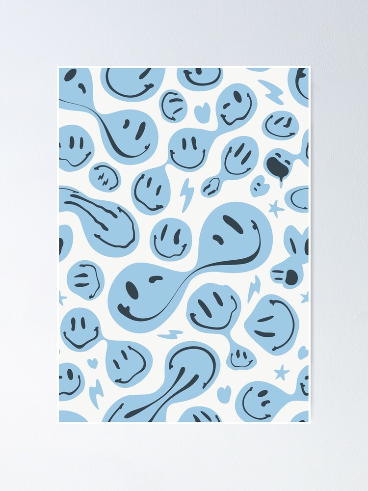 Different happy face smiley yellow abstract happy sweet cute 3d  blue HD wallpaper  Peakpx