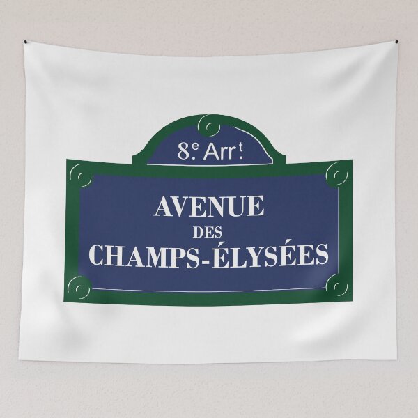 Item preview, Panel Avenue des Champs Elysees 8th Arrondissement Paris designed and sold by BubbleManShop.