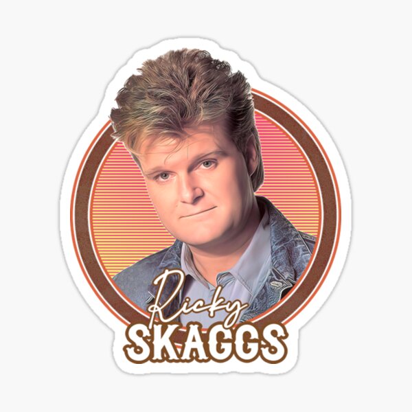 &ldquo;Ricky Skaggs - Retro Style Fan&rdquo; Sticker for Sale by GlennGMat | Redbubble