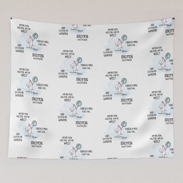 Item preview, Let's just hold on to the world for a moment ... and let the idiots out. designed and sold by KnochiART.