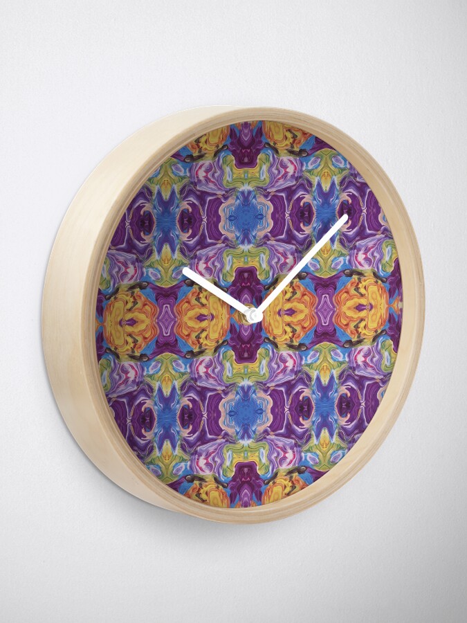 Thumbnail 2 of 4, Clock, Florid Oasis designed and sold by gidgetlefleur.