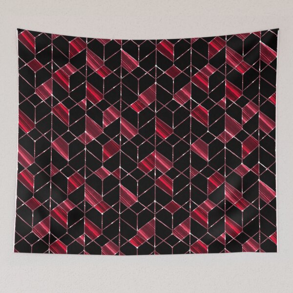 Item preview, Geometric black, red pattern. designed and sold by marinaklykva.