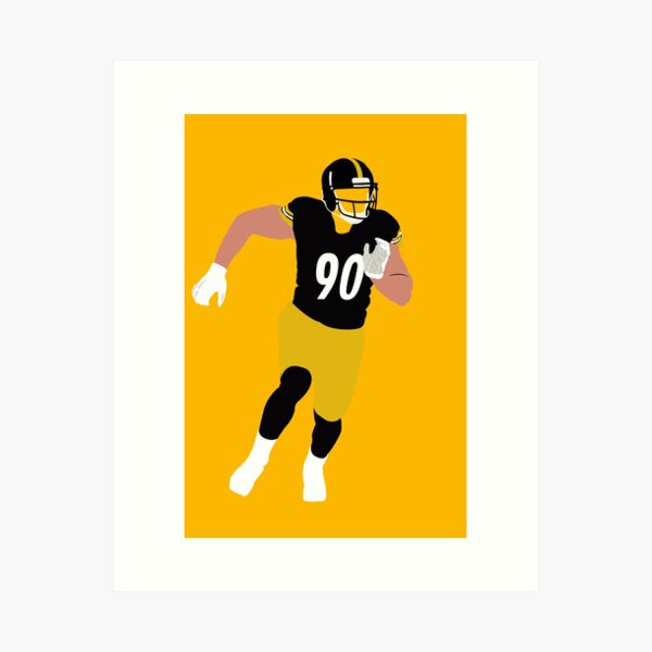 Gridiron Grip TJ Watt Football Shirt Jersey 100% Cotton #90 Pittsburgh