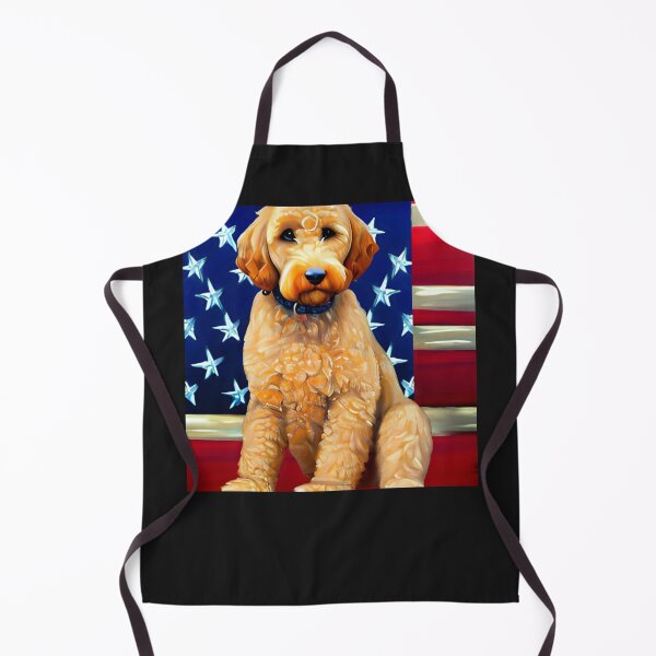 Item preview, Goldendoodle With US American Flag, USA, Patriotic designed and sold by GwendolynFrost.