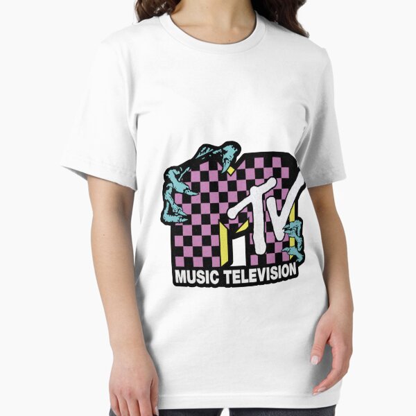 Vista previa del artículo con la obra «Retro MTV Logo Estampado de leopardo Gradiente», diseñado y vendido por MatildaChapman.