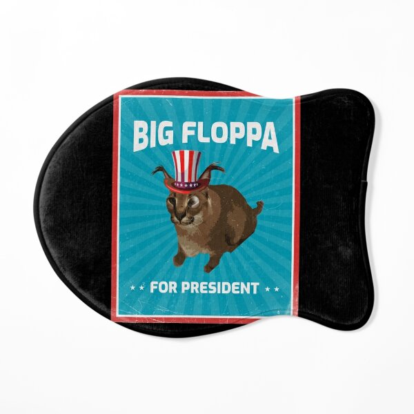 Big Floppa for President Meme Art - Funny Political Retro Vintage