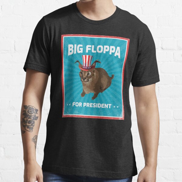 Big Floppa for President Meme Art - Funny Political Retro Vintage