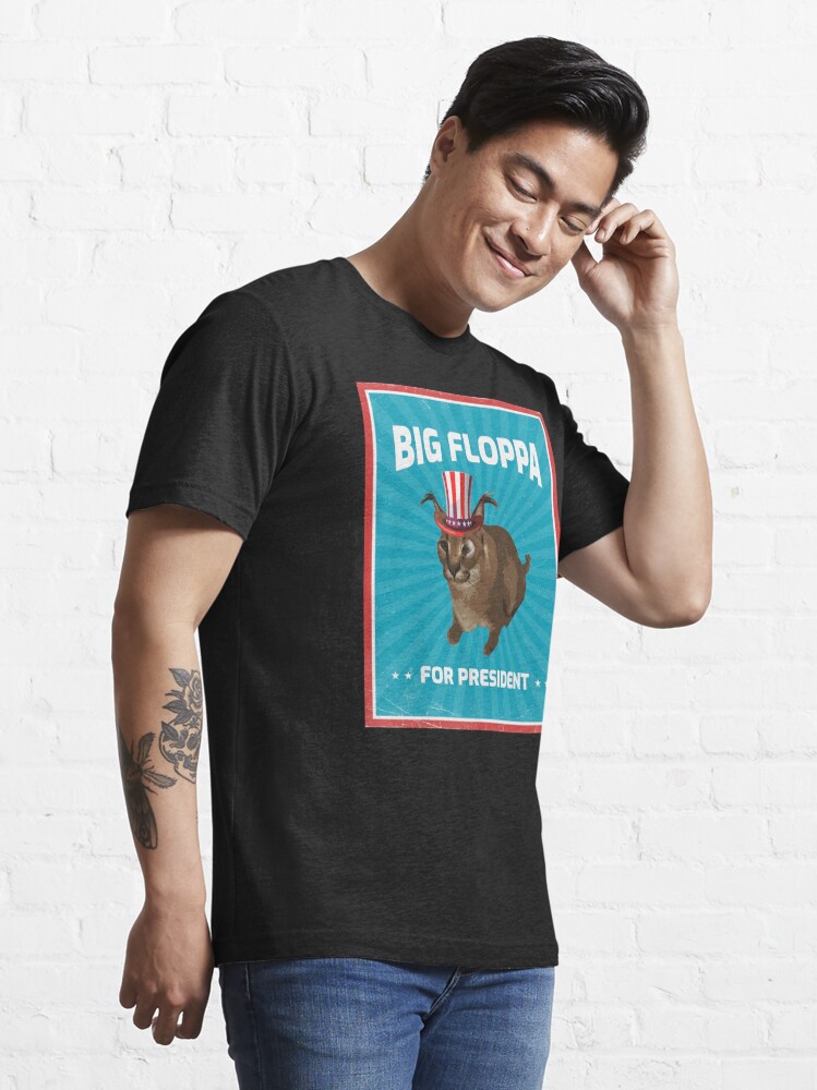 Big Floppa for President Meme Art - Funny Political Retro Vintage  Propaganda Poster Big Cat Caracal | Kids T-Shirt