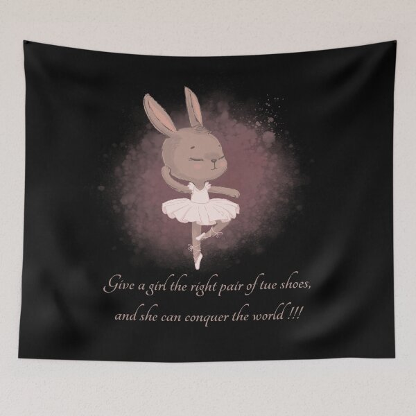 Item preview, Bunny Ballerina Dancing...Give a girl the right pair of tue shoes, and she can conquer the world !!! designed and sold by M-Infinite.