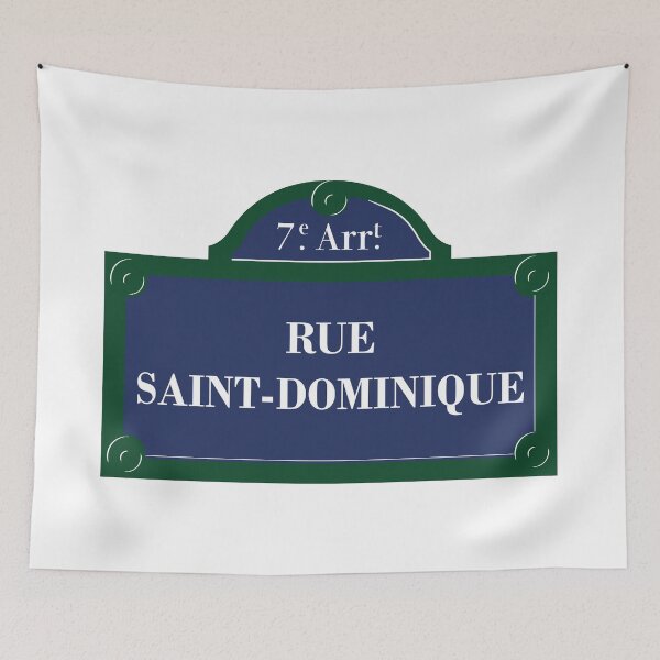 Item preview, Panel Rue Saint Dominique 7th Arrondissement Paris designed and sold by BubbleManShop.