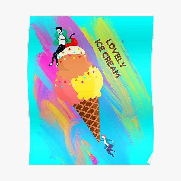 "Sea Salt Ice Cream" Poster for Sale by DoItOver Redbubble