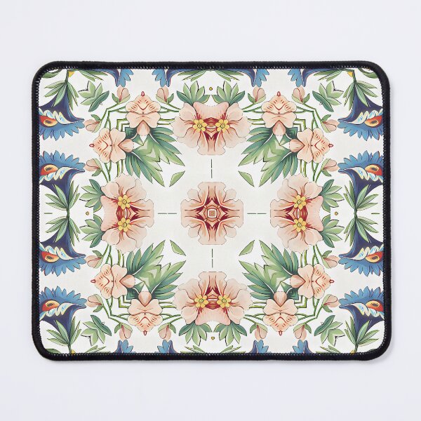 Item preview, Stylized Apricot, Blue and Yellow Flowers designed and sold by Nadeasart.