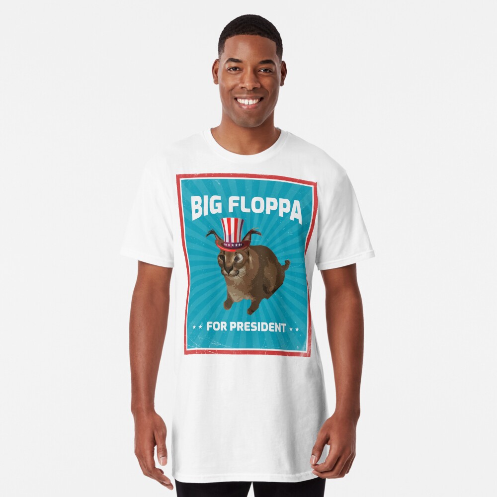 Big Floppa for President Meme Art - Funny Political Retro Vintage  Propaganda Poster Big Cat Caracal | Kids T-Shirt