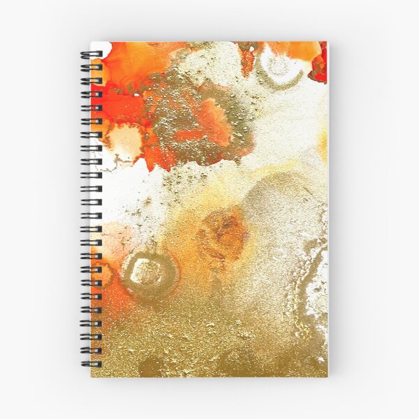 Item preview, Bright Orange and Brilliant Gold Alcohol Ink  designed and sold by Jenie Yolland.