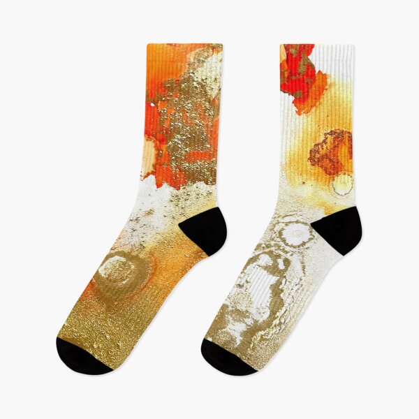 Item preview, Bright Orange and Brilliant Gold Alcohol Ink  designed and sold by Jenie Yolland.